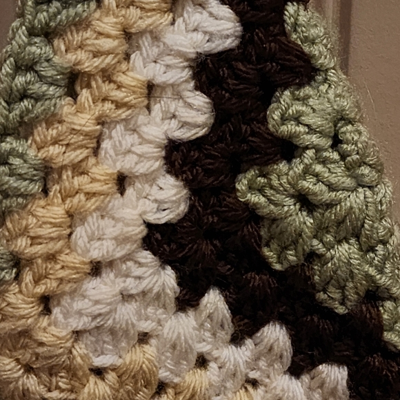 Boho colorful crochet handmade satchel purse tote book bag - Picture 4 of 5